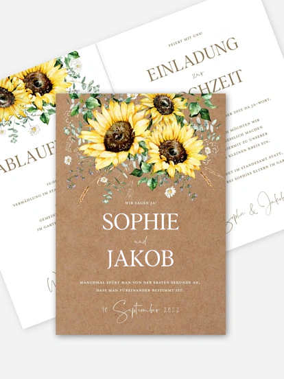 Hochzeitseinladung Sunflower Dream