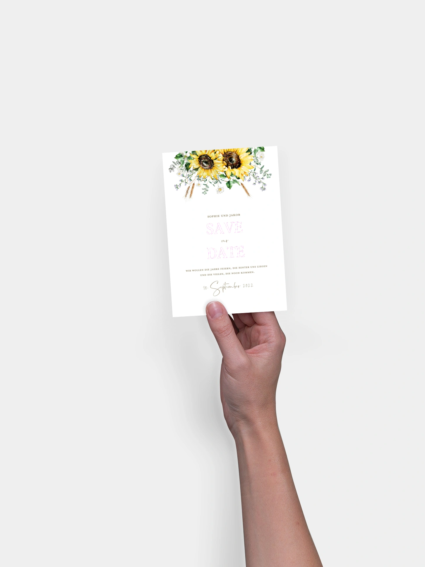 Save-the-Date Karte Sunflower Dream