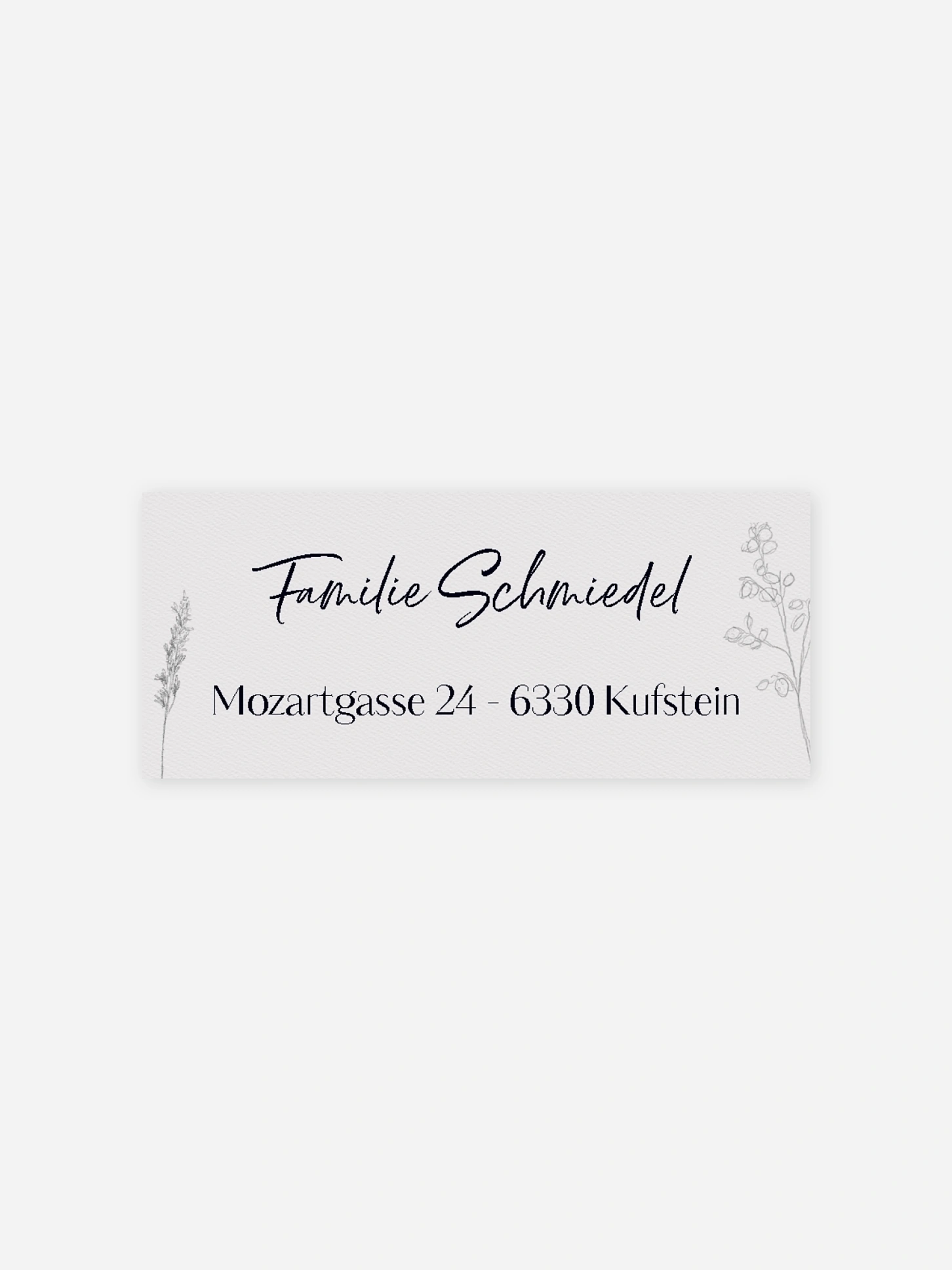 Absenderaufkleber Trauer Herbarium