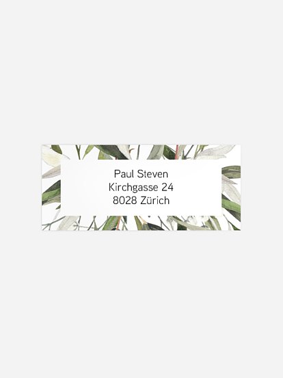 Absenderaufkleber Konfirmation und Kommunion Italia