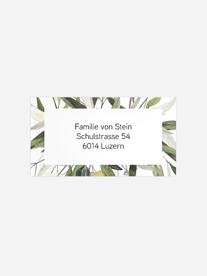 Empfängeraufkleber Konfirmation und Kommunion Italia