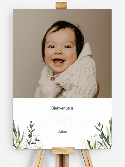 Poster bienvenue baptême Italia