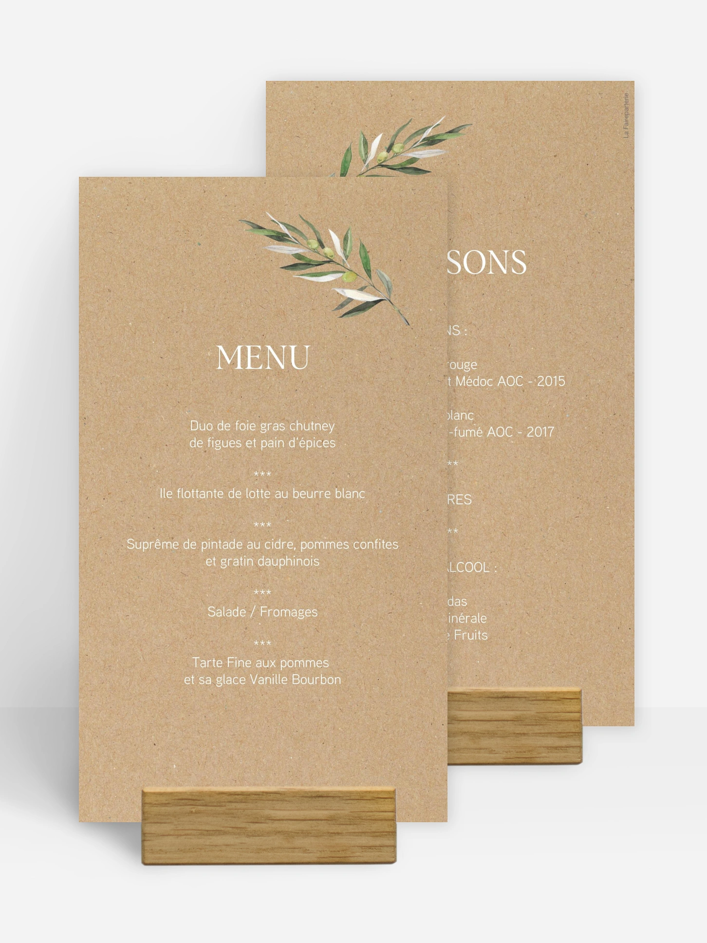 Menu baptême Italia