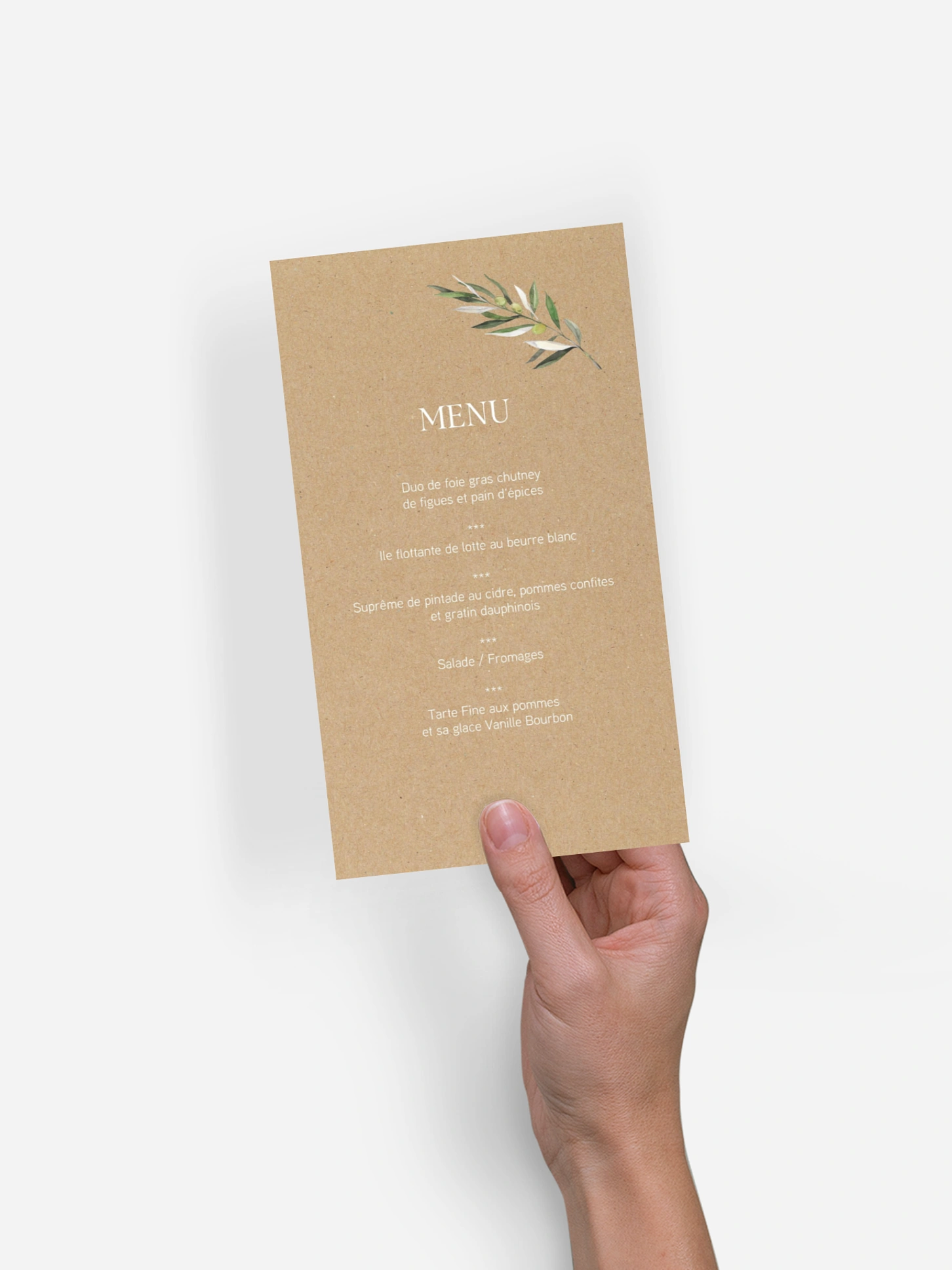 Menu baptême Italia