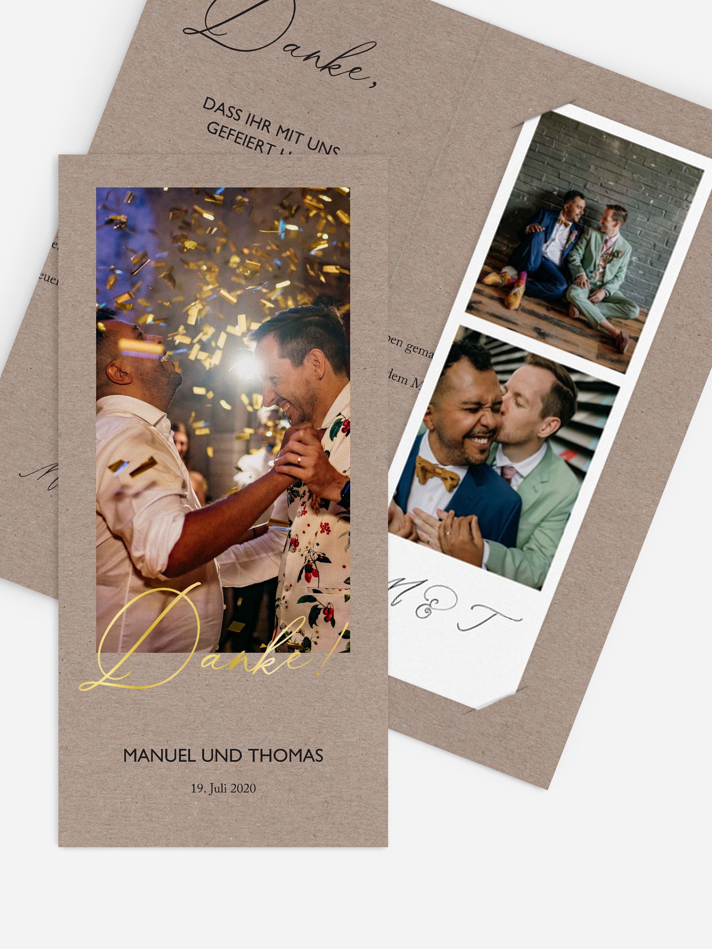 Dankeskarte Hochzeit Rustic Chic