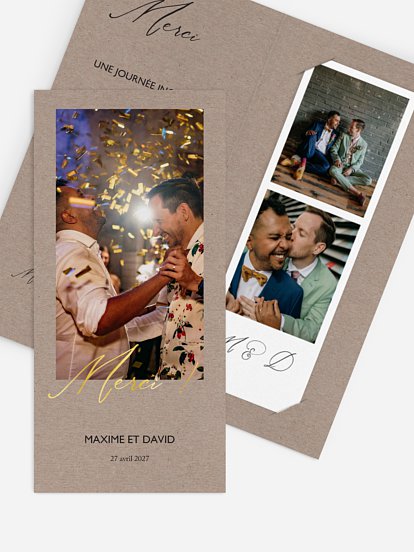 Carte de remerciements Rustic Chic