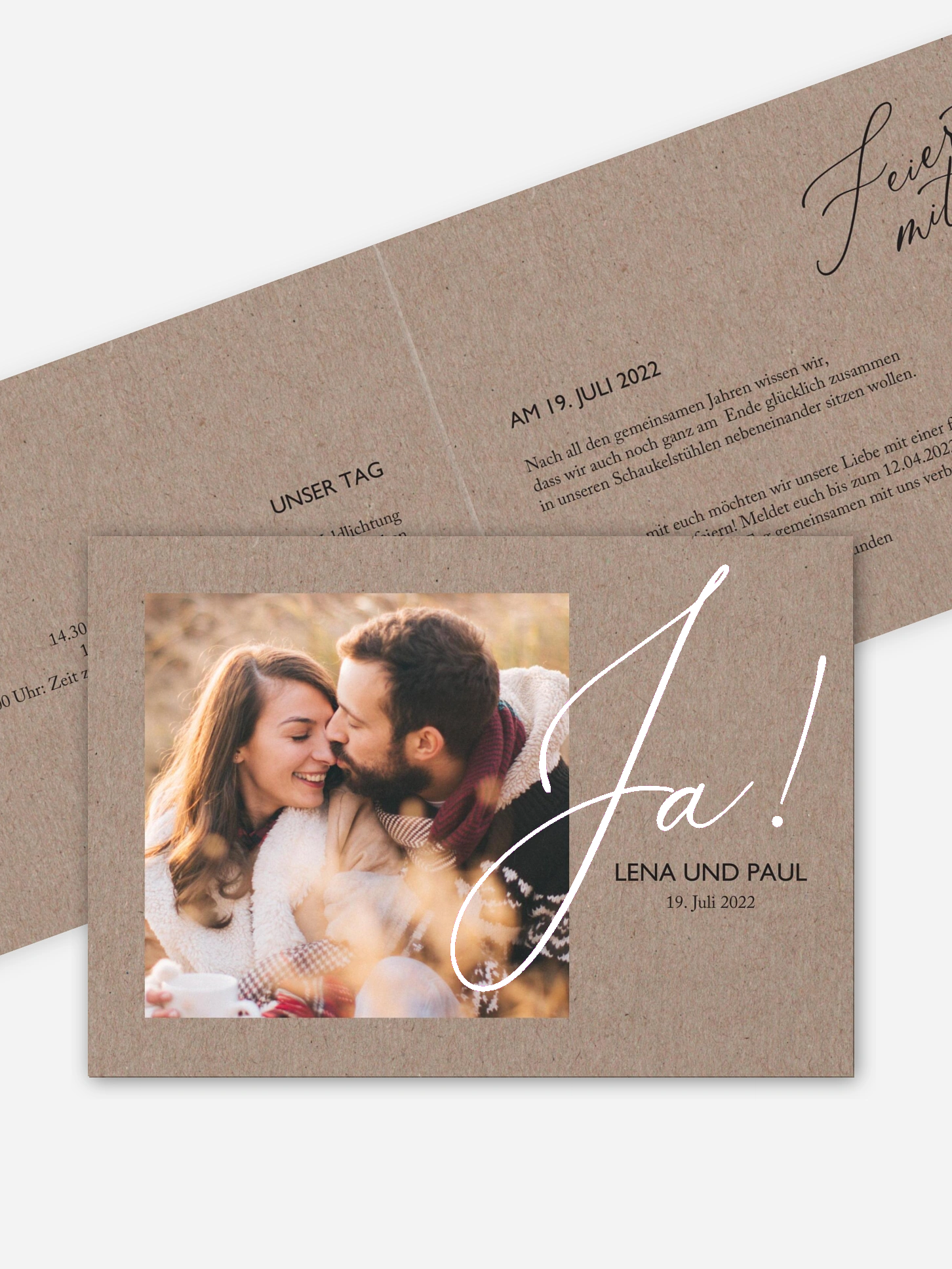 Hochzeitseinladung Rustic Chic