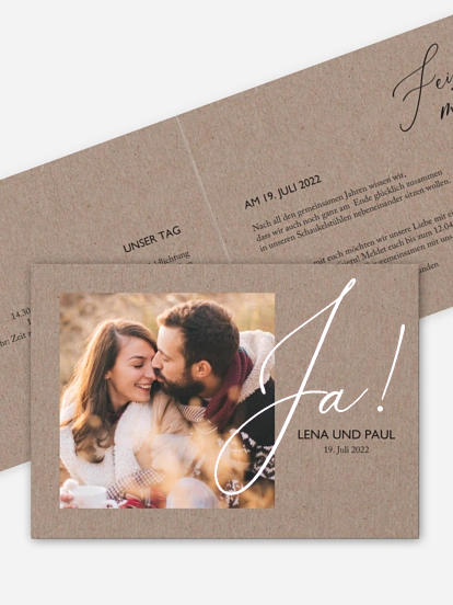 Hochzeitseinladung Rustic Chic