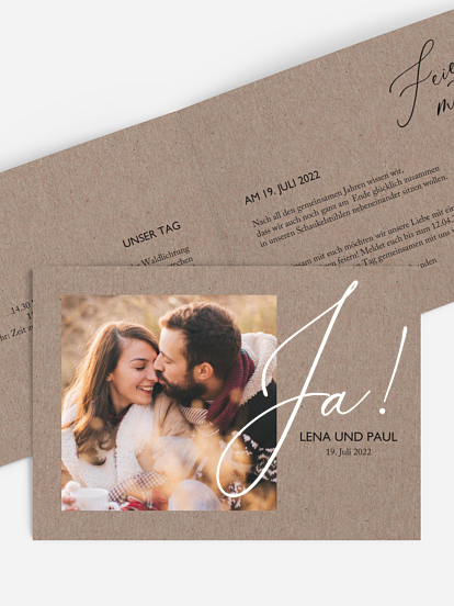 Hochzeitseinladung Rustic Chic