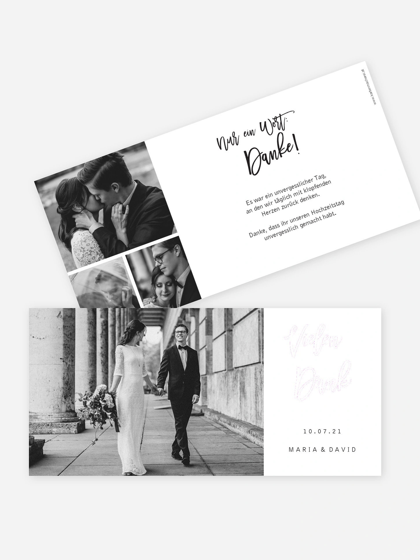 Dankeskarte Hochzeit Goldrush