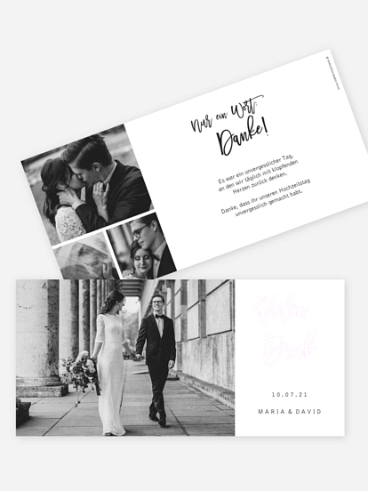 Dankeskarte Hochzeit Goldrush