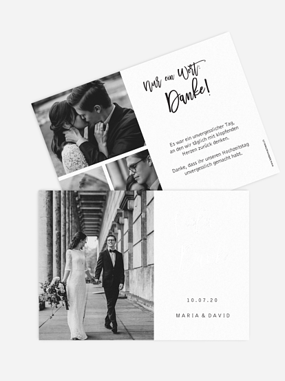 Dankeskarte Hochzeit Goldrush