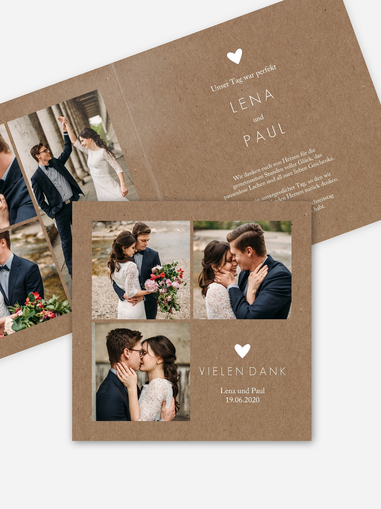 Dankeskarte Hochzeit Shimmering Love