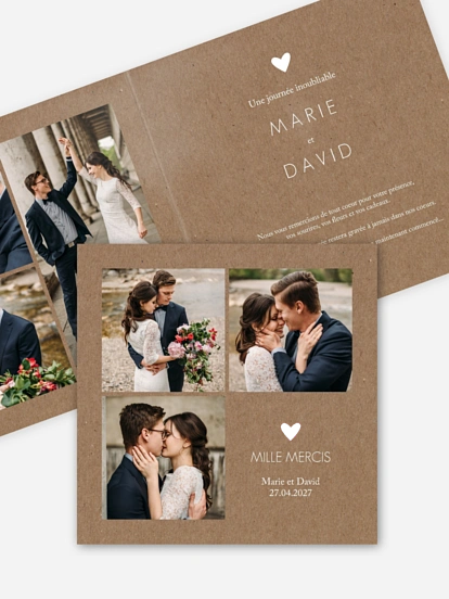 Carte de remerciements Shimmering Love