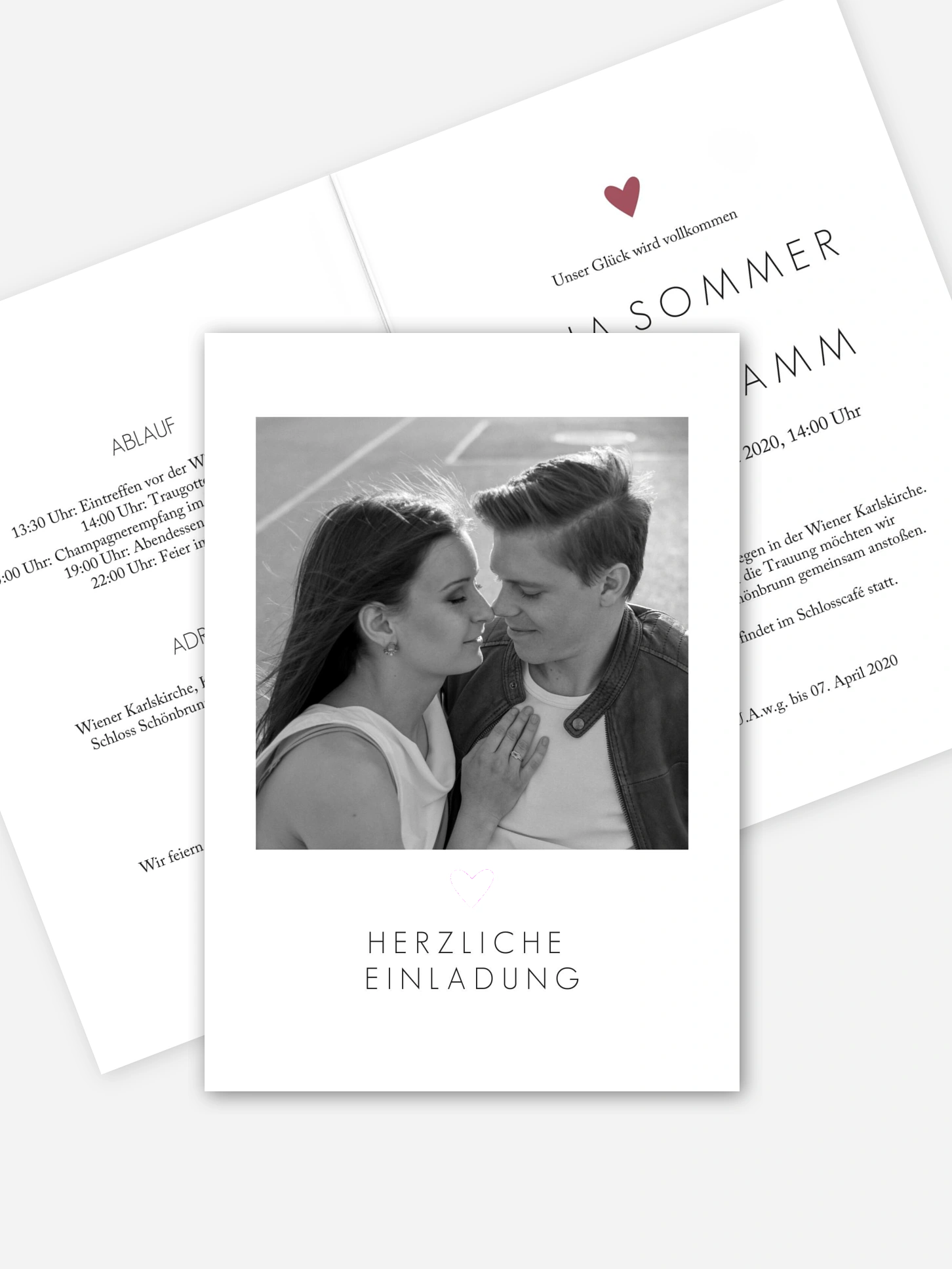 Hochzeitseinladung Shimmering Love