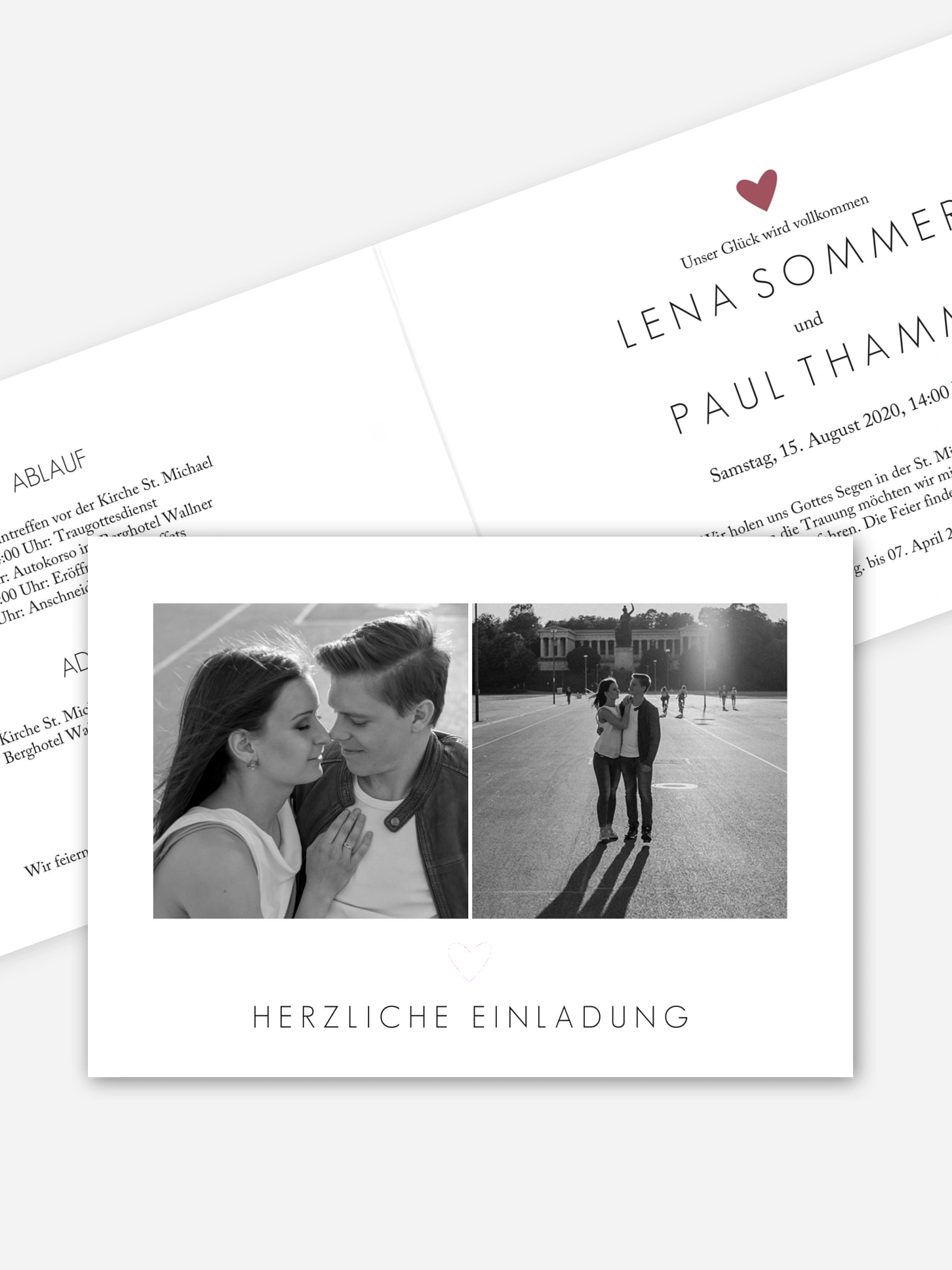 Hochzeitseinladung Shimmering Love