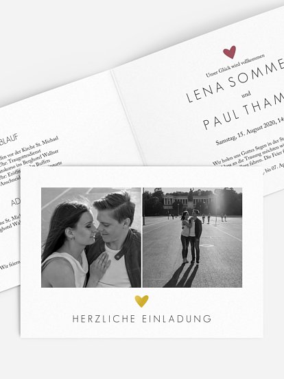 Hochzeitseinladung Shimmering Love