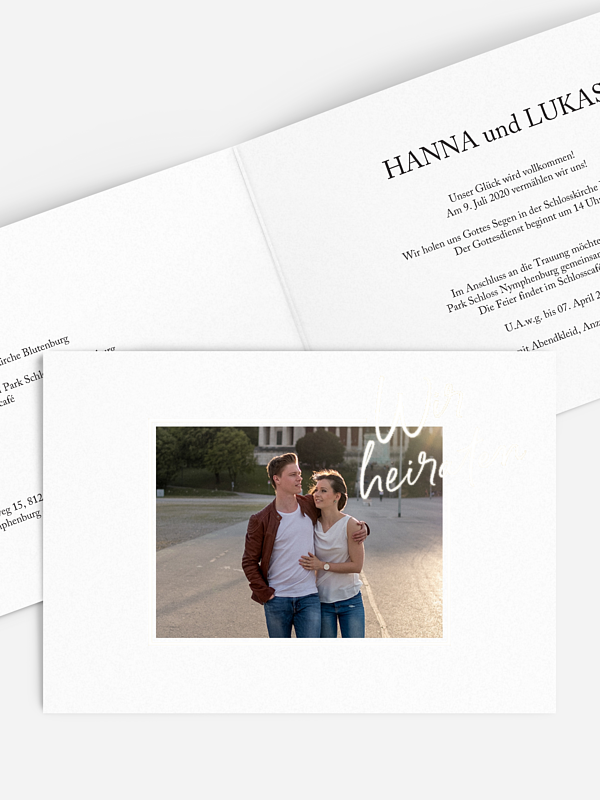 Hochzeitseinladung Golden Classic