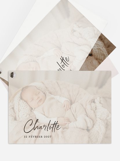 Faire-part naissance Typo moderne
