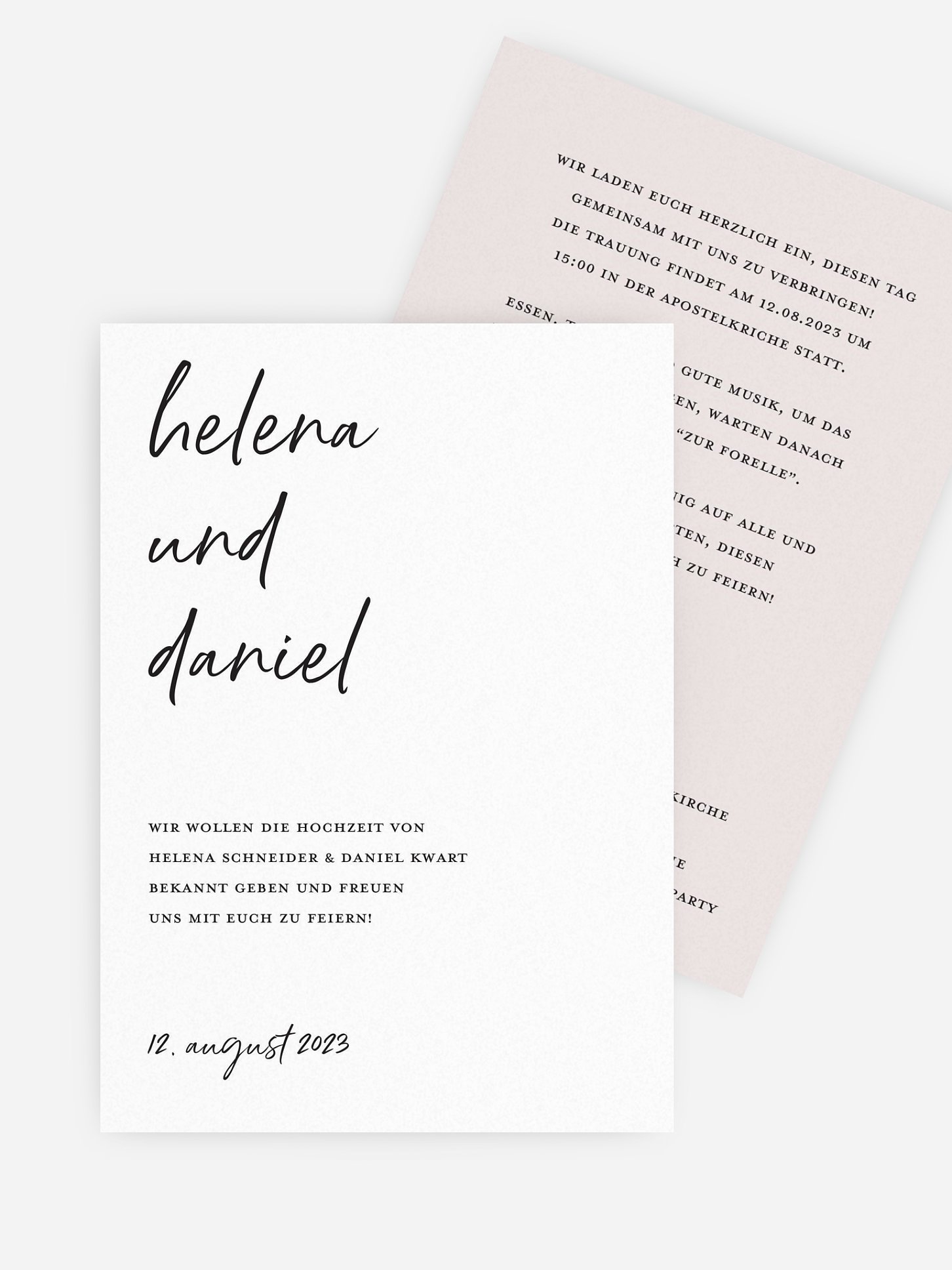 Hochzeitseinladung My Type