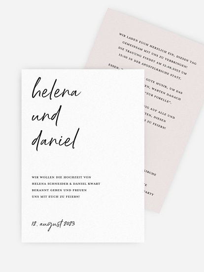 Hochzeitseinladung My Type