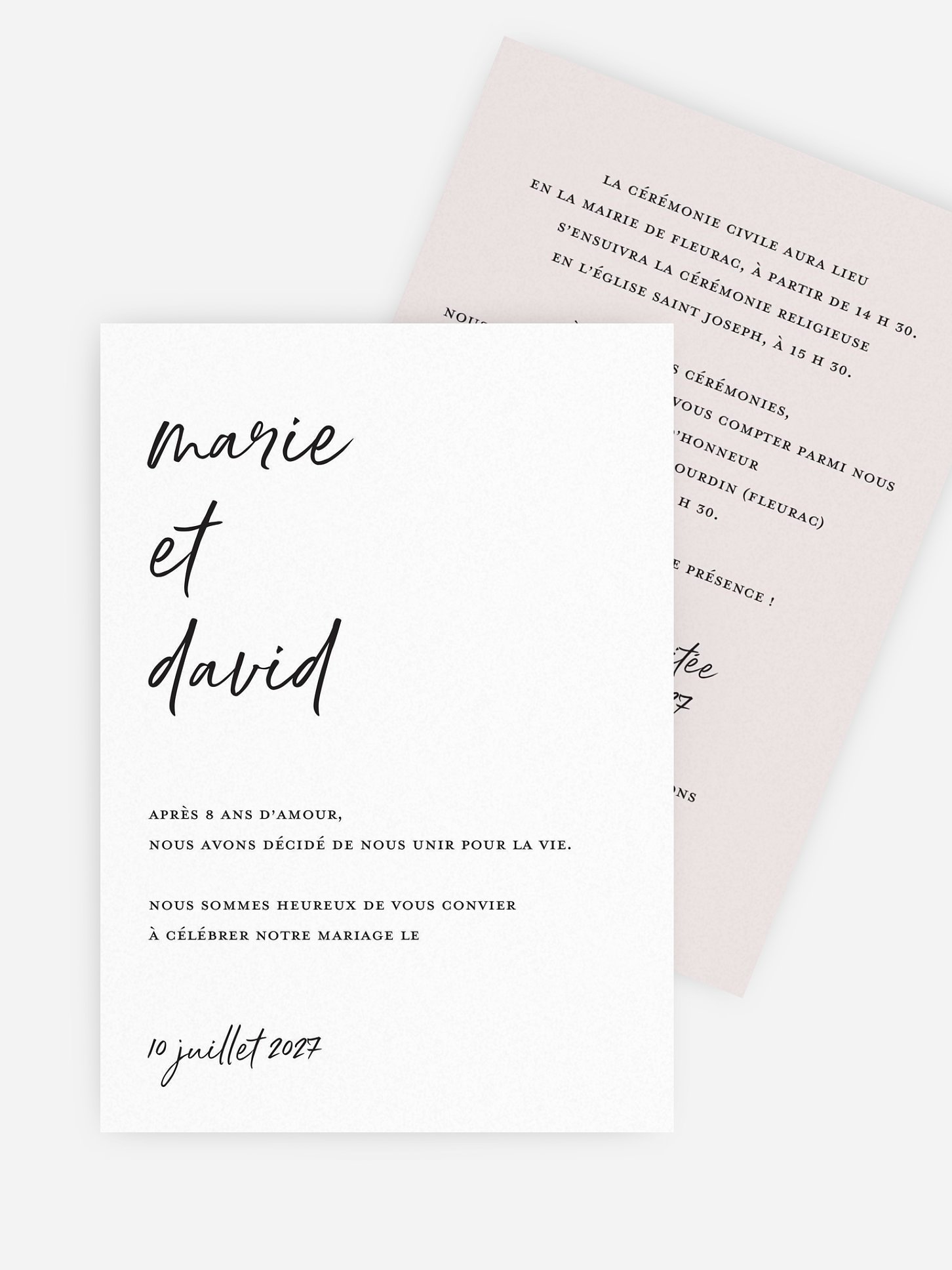Faire-part de mariage Typo moderne