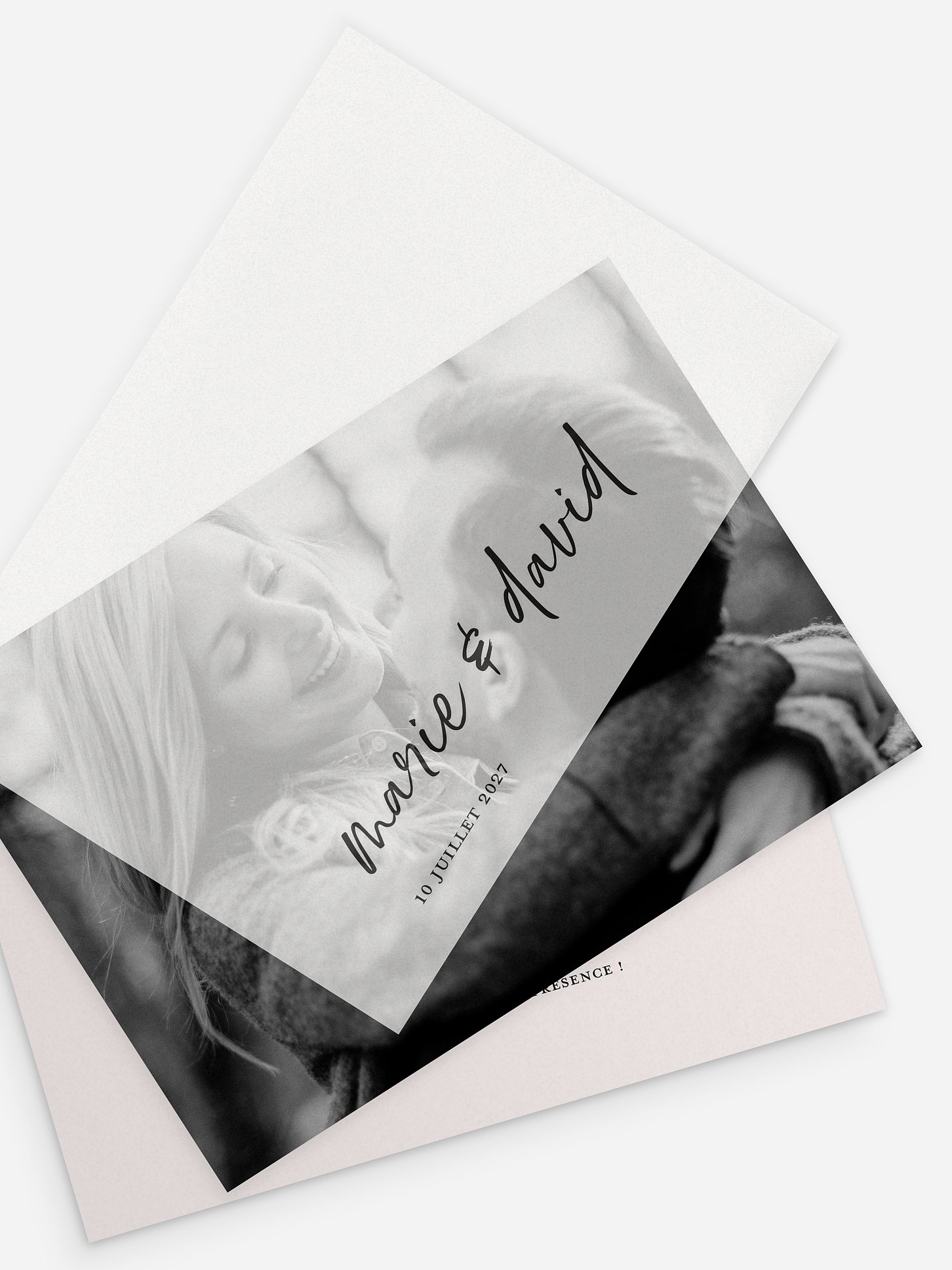 Faire-part de mariage Typo moderne