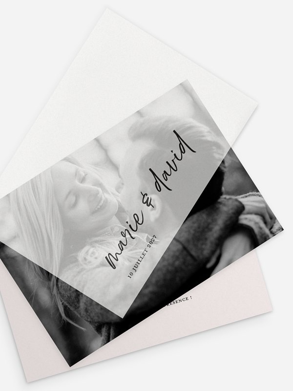 Faire-part de mariage Typo moderne