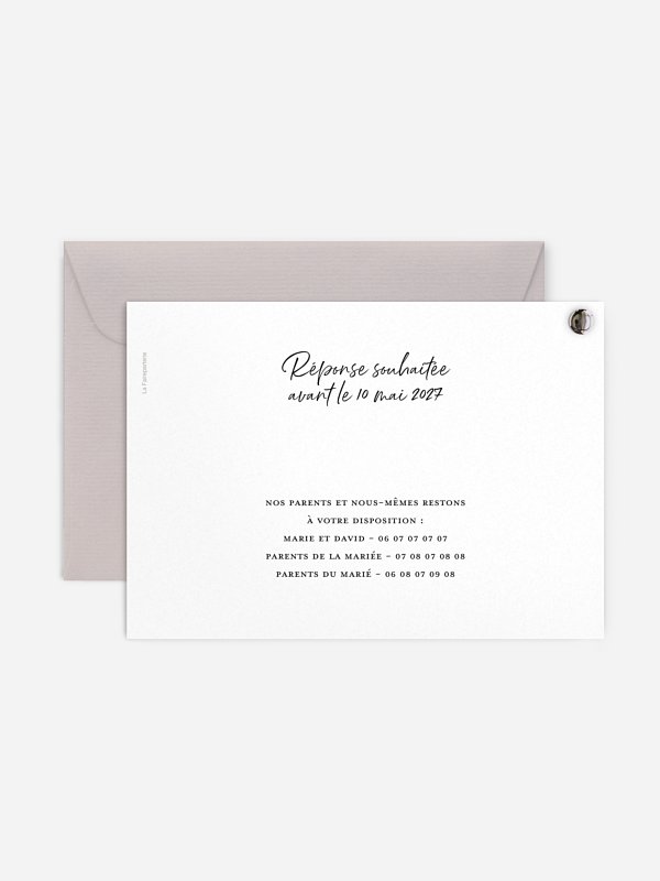Faire-part de mariage Typo moderne