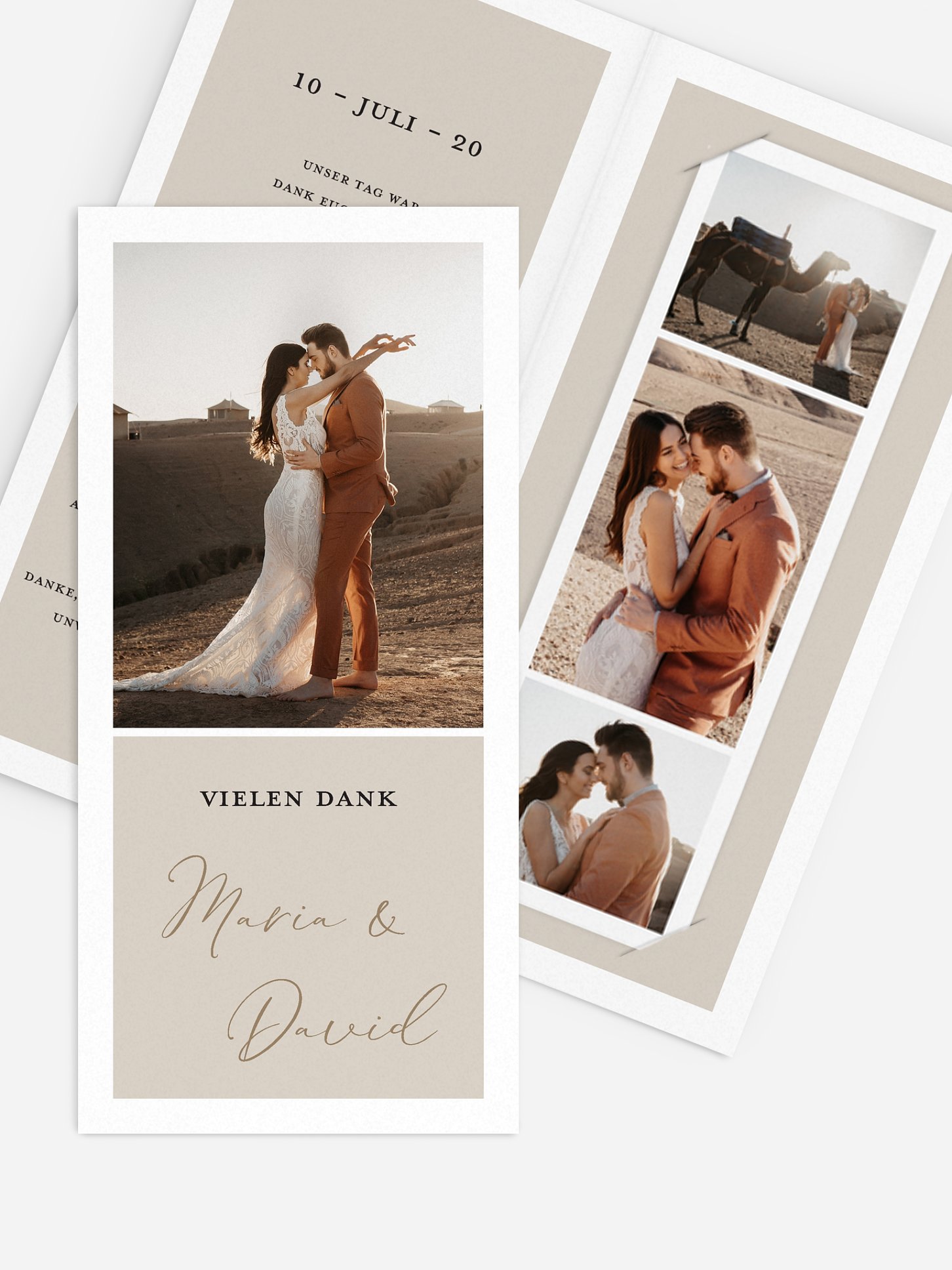 Dankeskarte Hochzeit Timeless