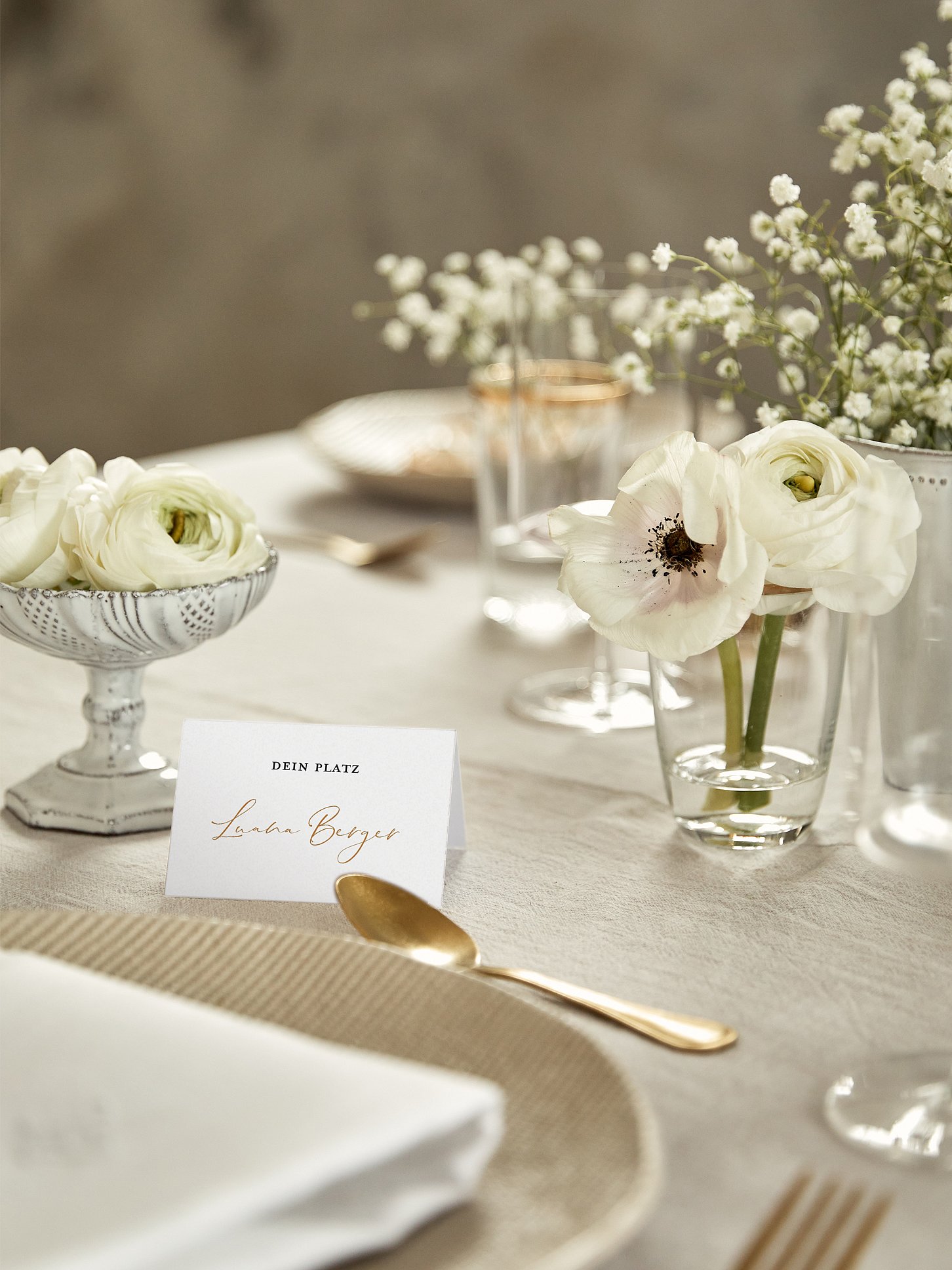 Tischkarte Hochzeit Timeless
