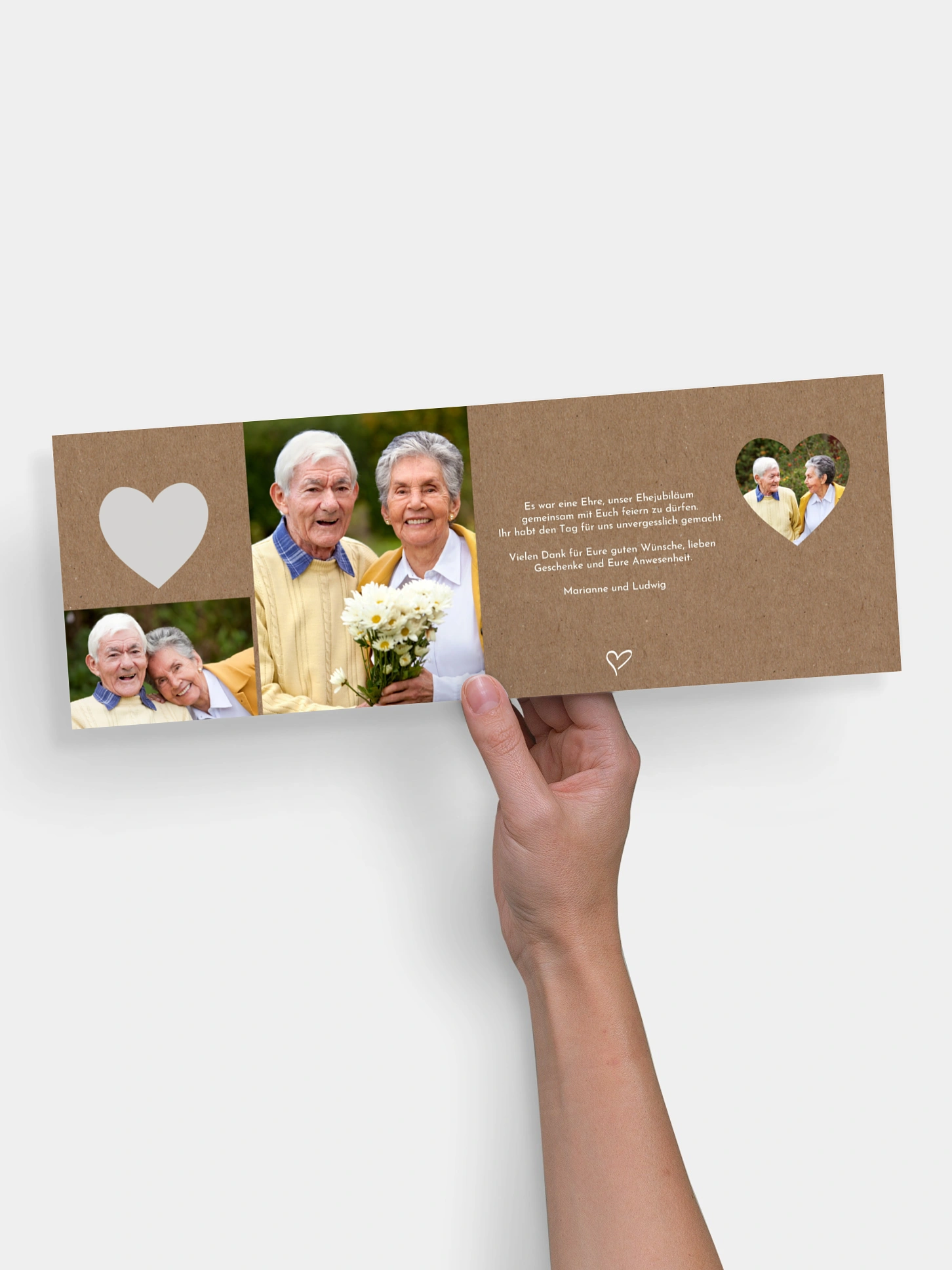 Danksagung zur Goldenen Hochzeit First Love