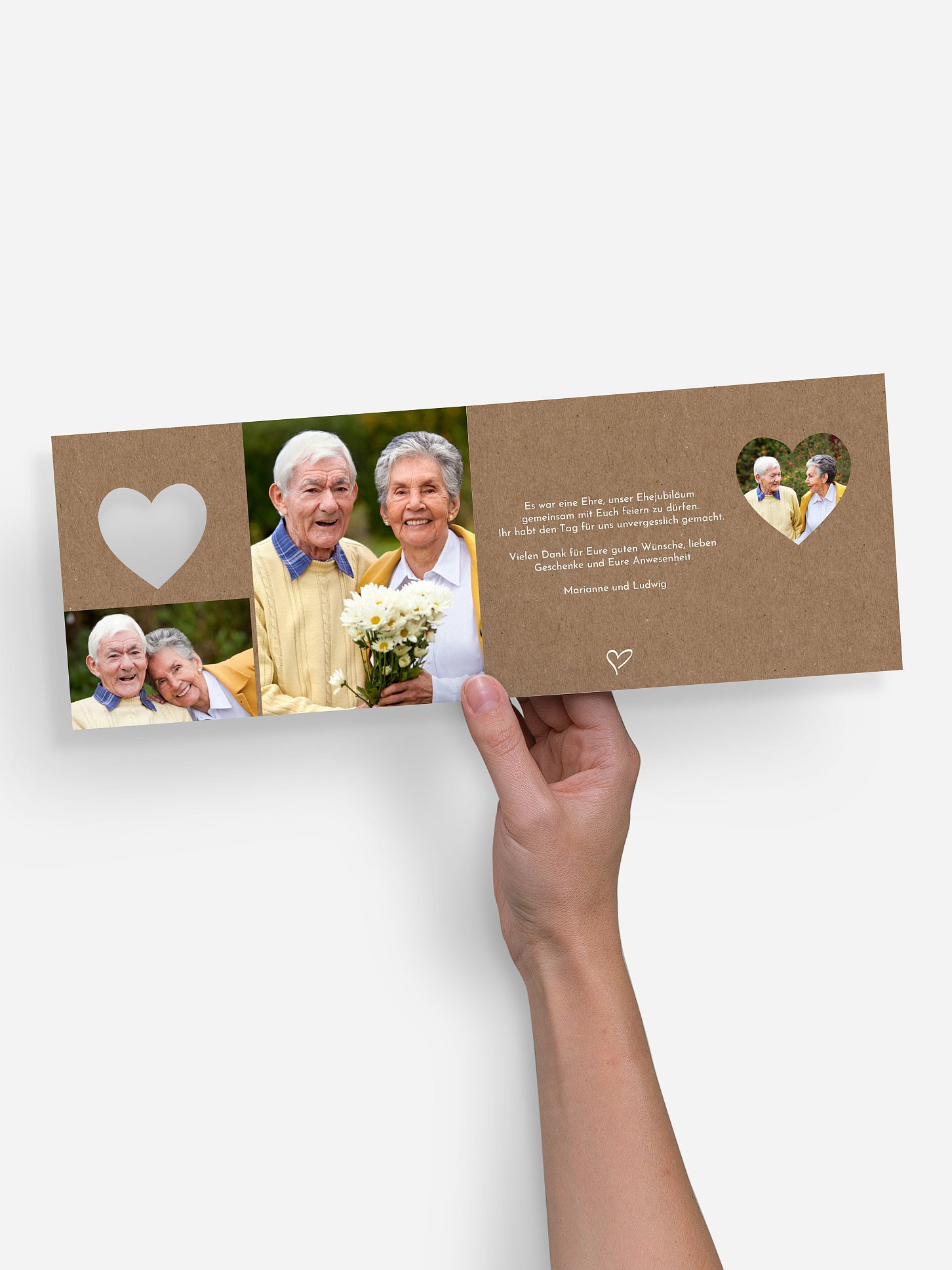 Danksagung zur Goldenen Hochzeit First Love