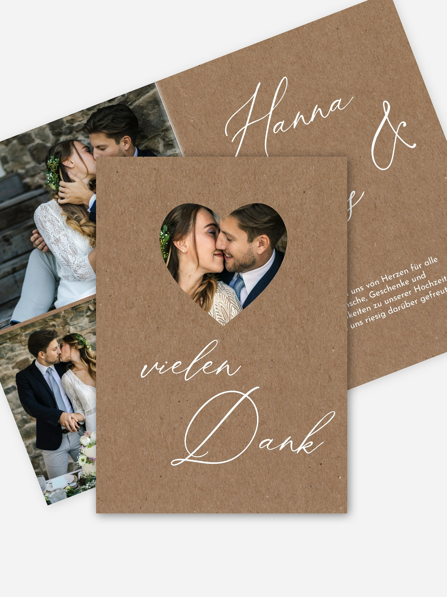 Dankeskarte Hochzeit First Love