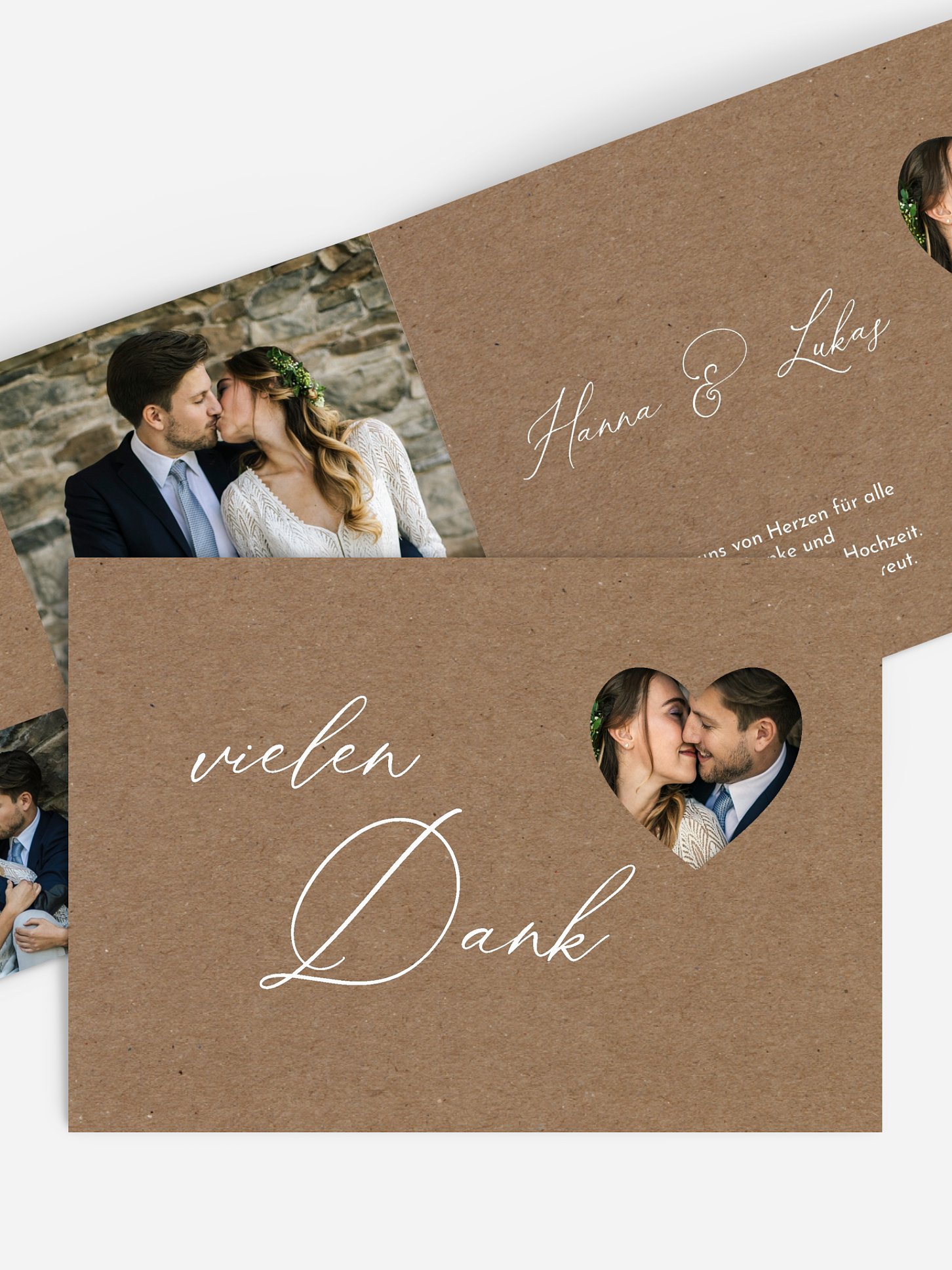 Dankeskarte Hochzeit First Love