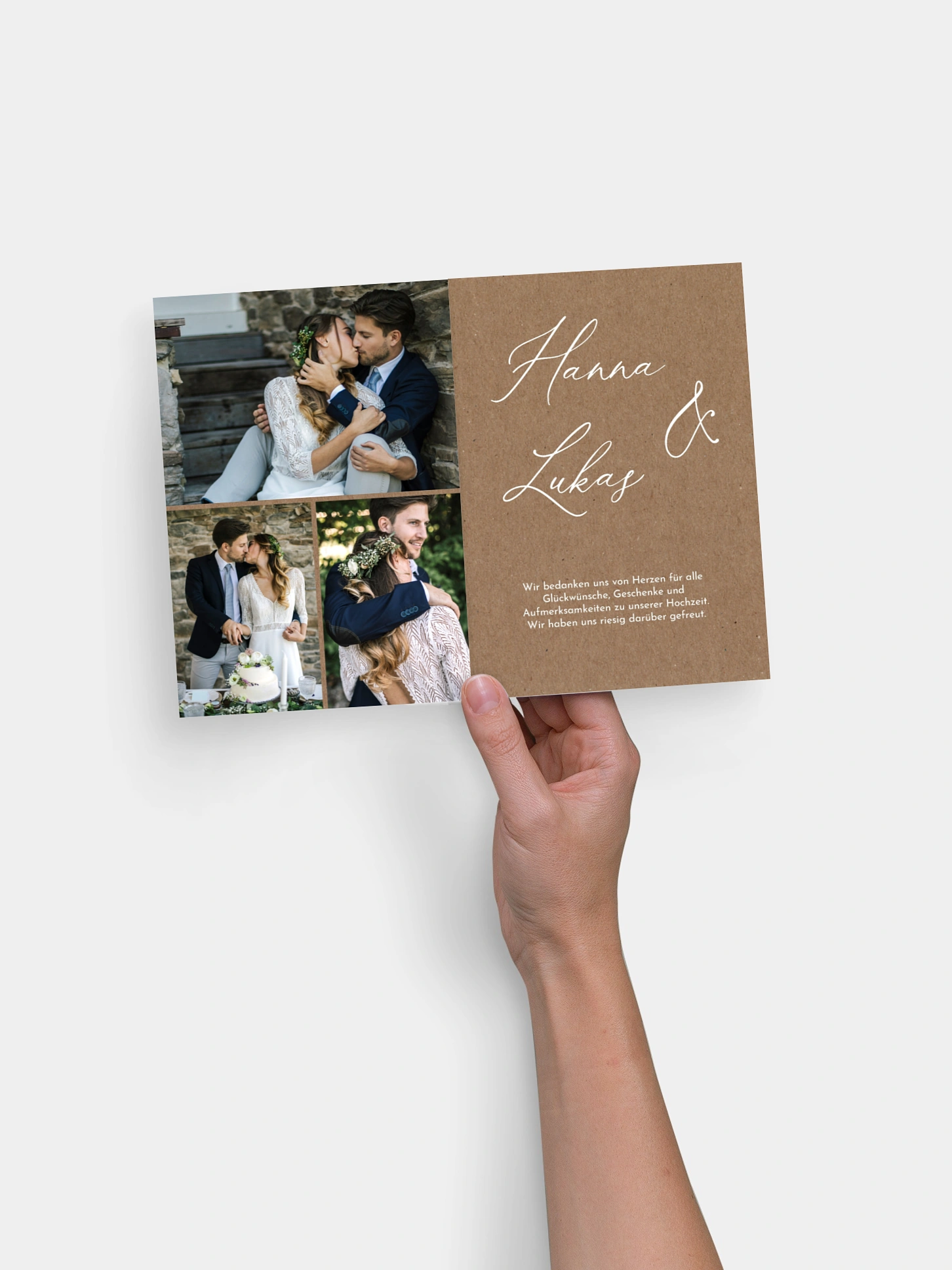 Dankeskarte Hochzeit First Love