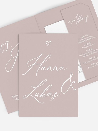 Hochzeitseinladung First Love