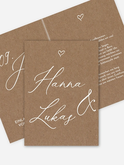 Hochzeitseinladung First Love