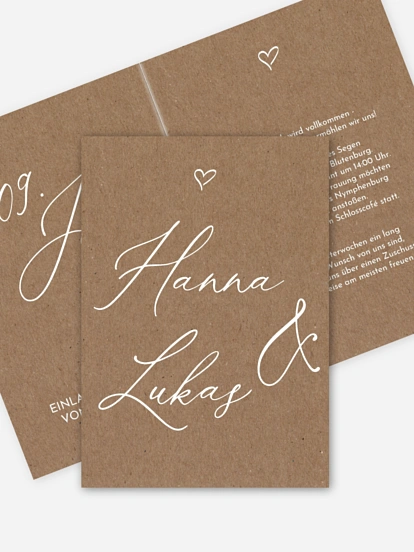 Hochzeitseinladung First Love