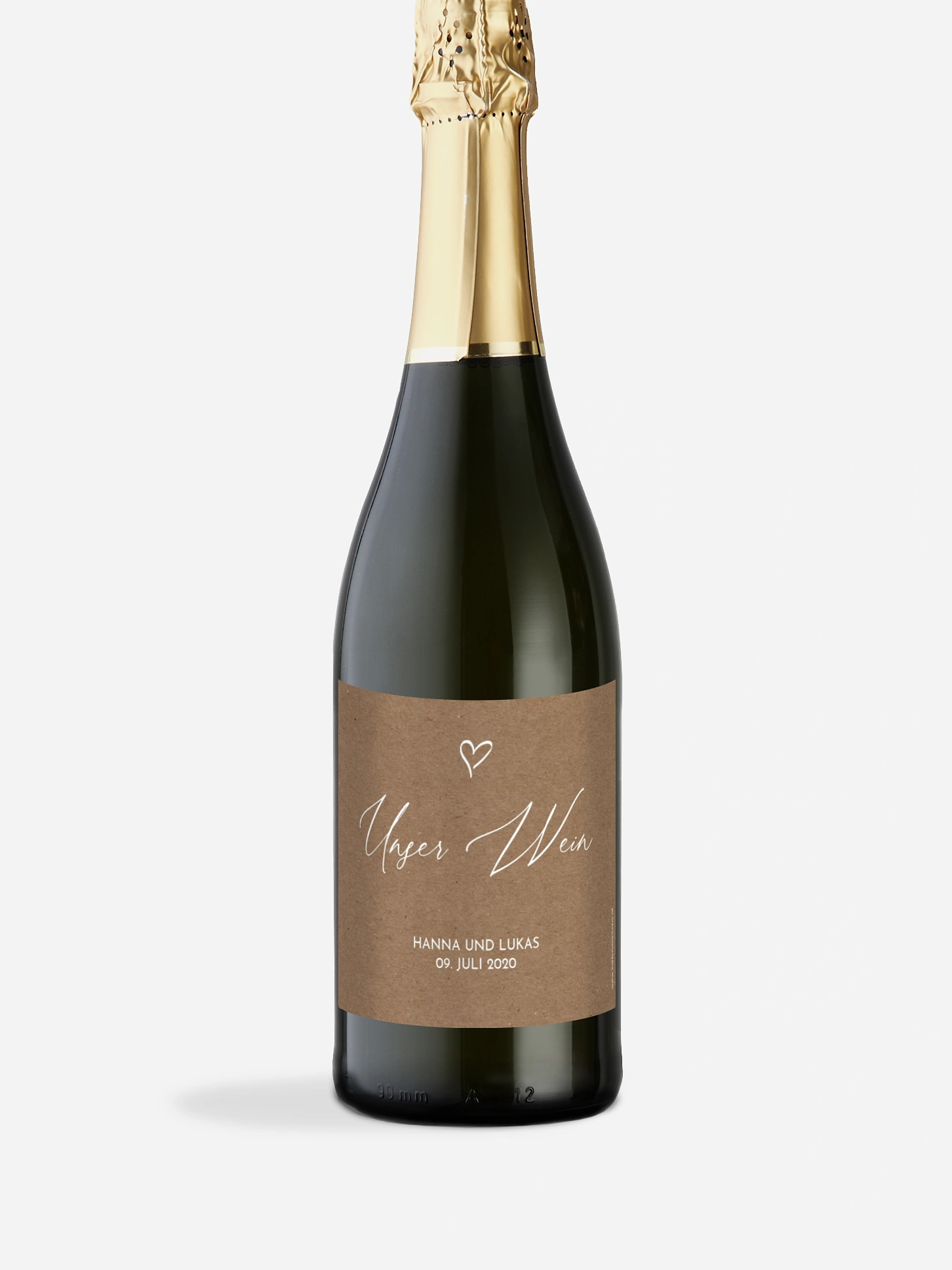 Flaschenetikett Hochzeit First Love