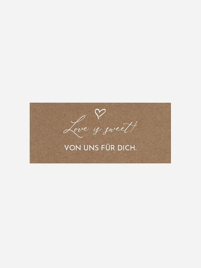 Geschenkaufkleber Hochzeit First Love