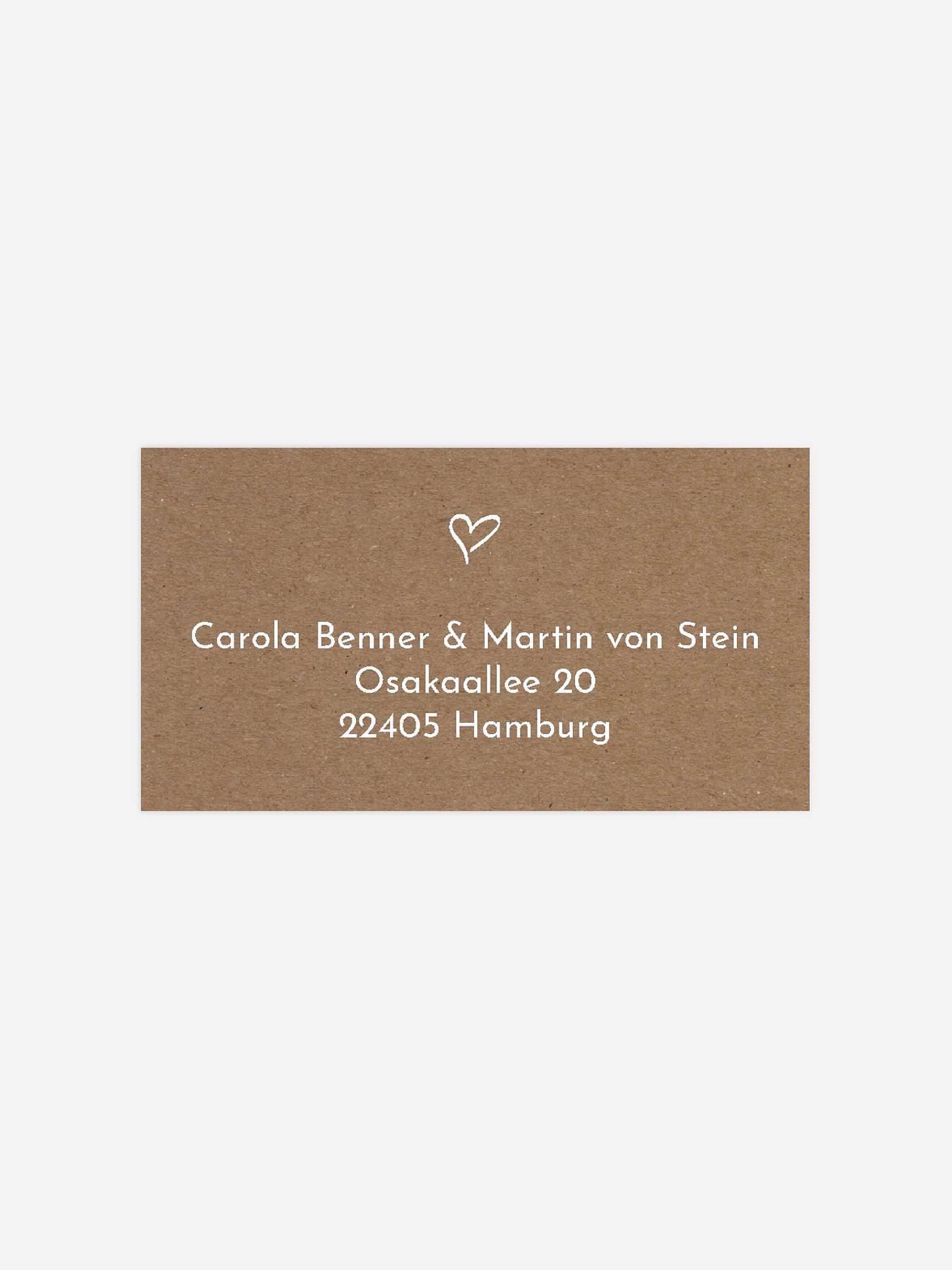 Empfängeraufkleber Hochzeit First Love