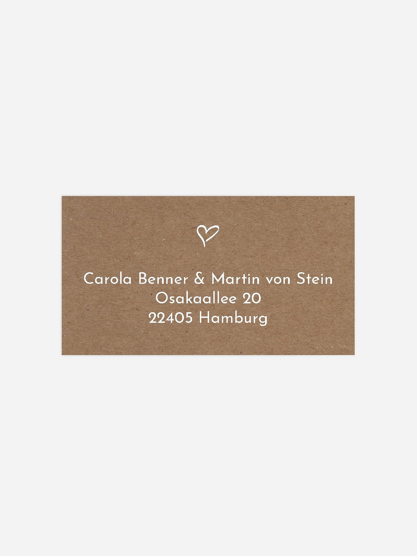 Empfängeraufkleber Silberhochzeit First Love