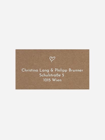 Empfängeraufkleber Silberhochzeit First Love