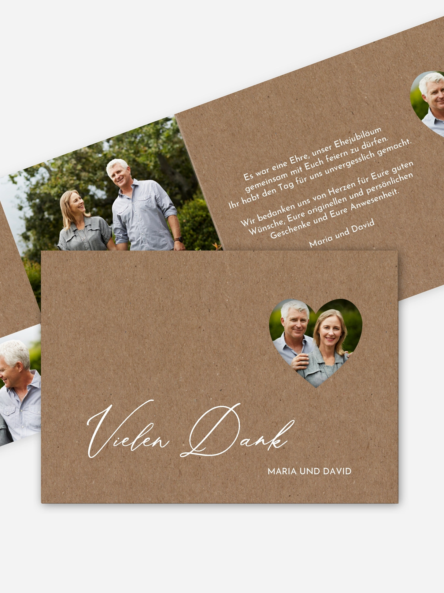 Danksagung zur Silberhochzeit First Love