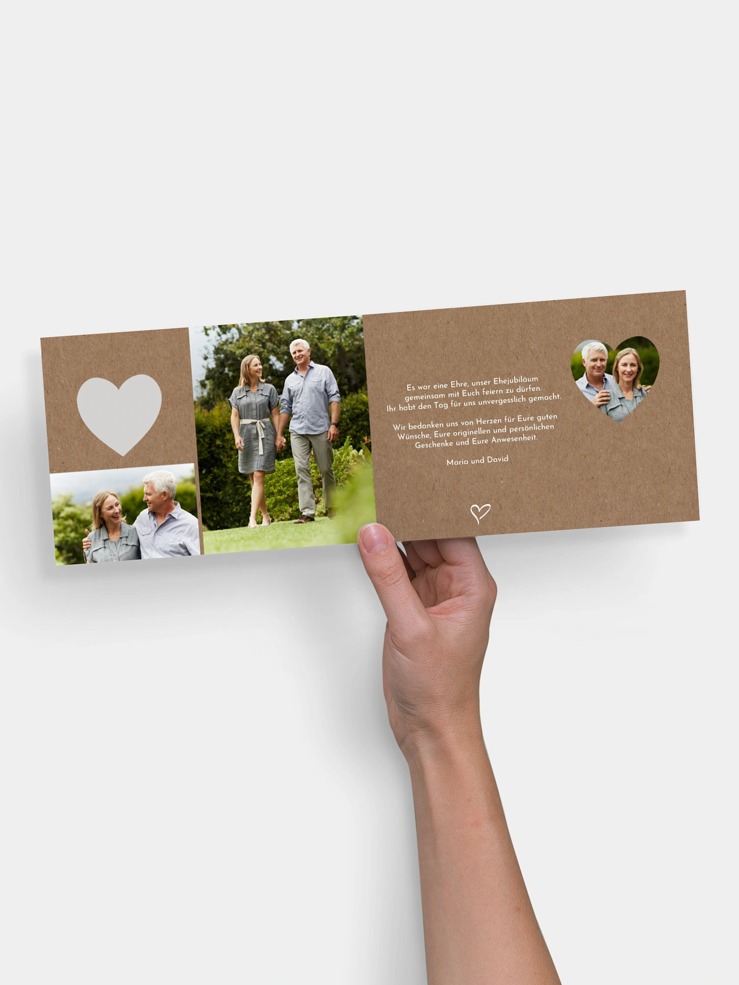 Danksagung zur Silberhochzeit First Love