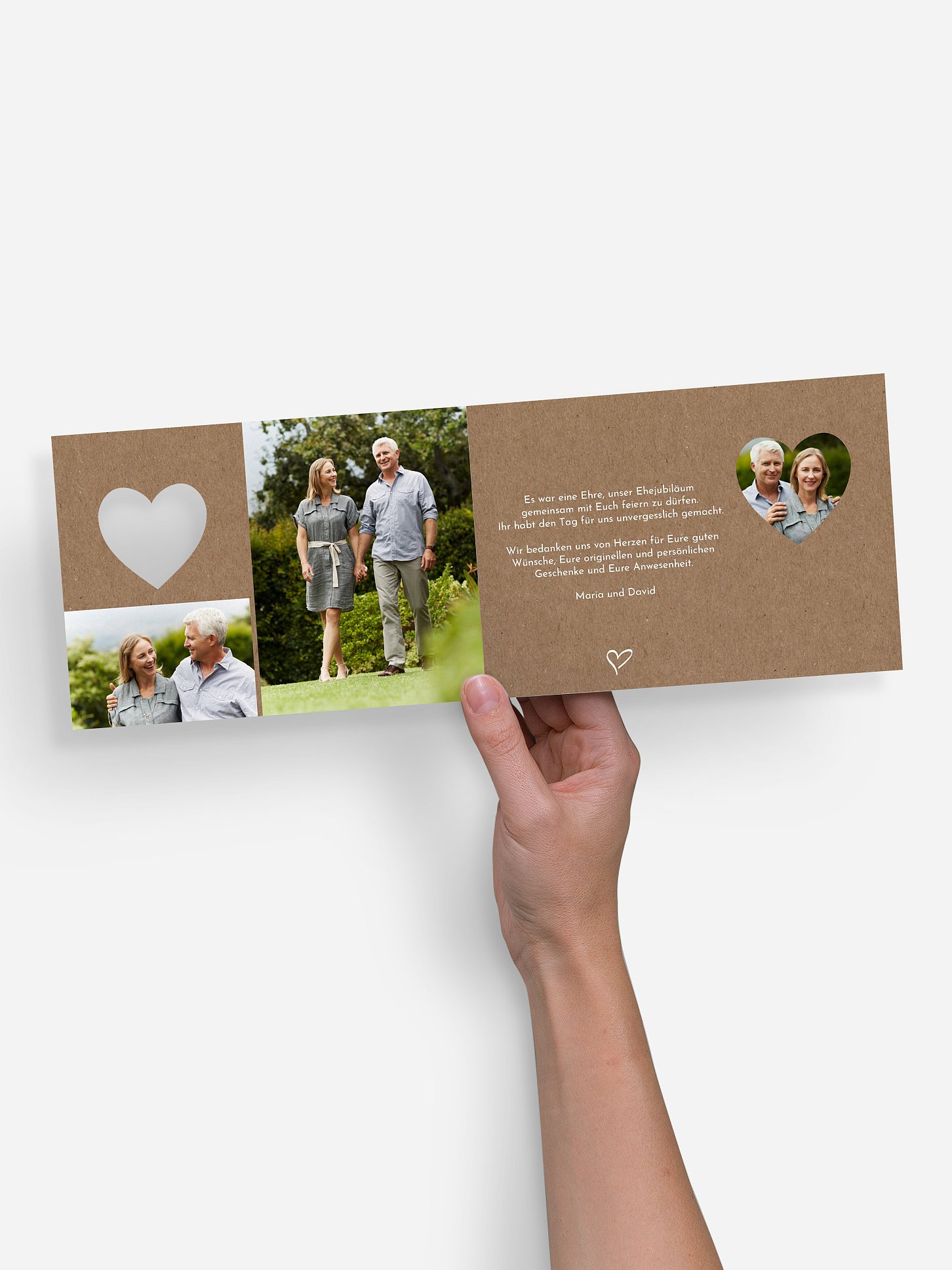 Danksagung zur Silberhochzeit First Love