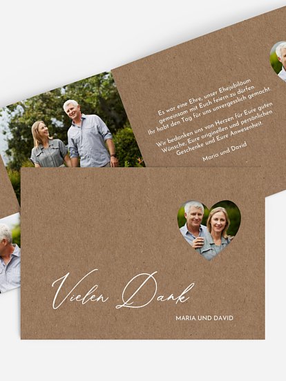 Danksagung zur Silberhochzeit First Love