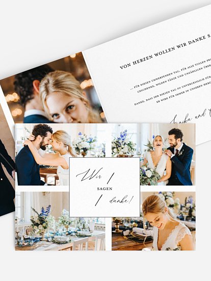 Dankeskarte Hochzeit Love Letter