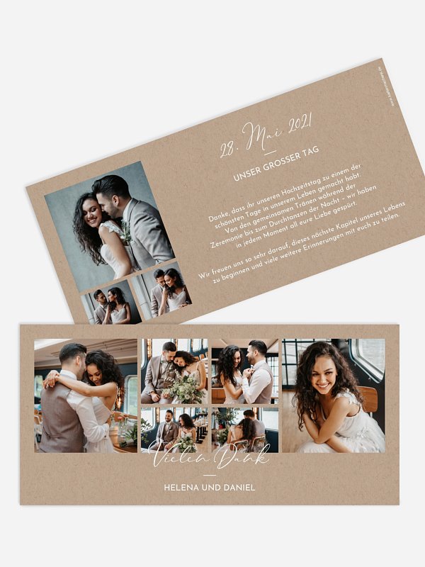 Dankeskarte Hochzeit Duett